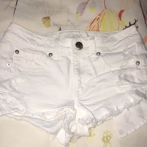 American Eagle Outfitters white jean shorts